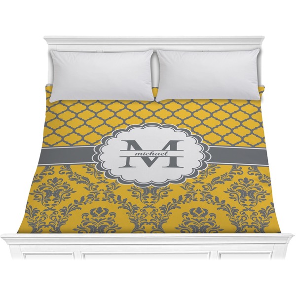 Custom Damask & Moroccan Comforter - King (Personalized)