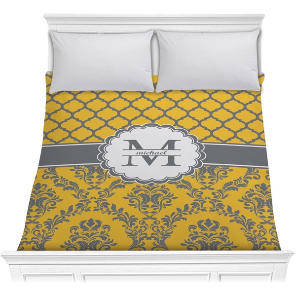 Custom Damask & Moroccan Comforter - Full / Queen (Personalized)