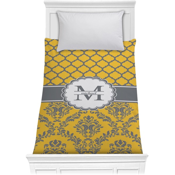 Custom Damask & Moroccan Comforter - Twin (Personalized)