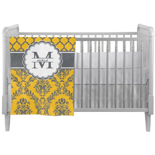 Custom Damask & Moroccan Crib Comforter / Quilt (Personalized)
