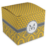 Damask & Moroccan Cube Favor Gift Boxes (Personalized)