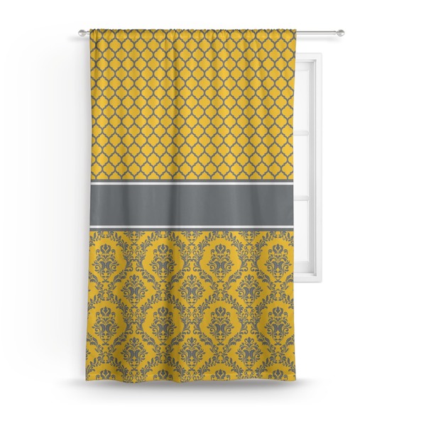 Custom Damask & Moroccan Curtain - 50"x84" Panel