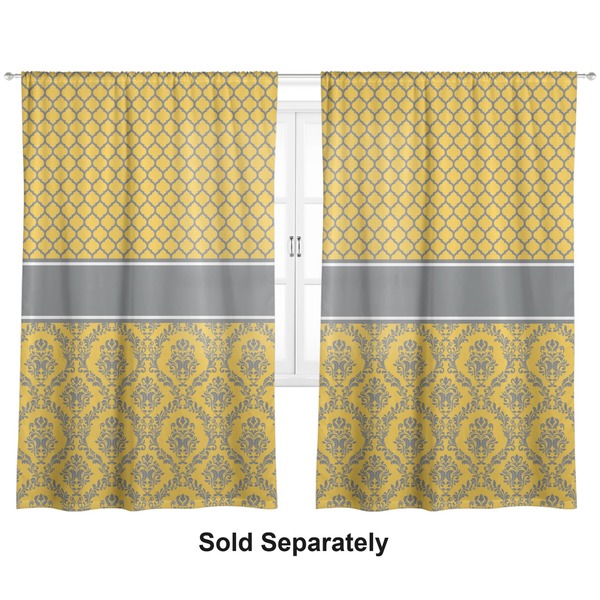 Custom Damask & Moroccan Curtain Panel - Custom Size