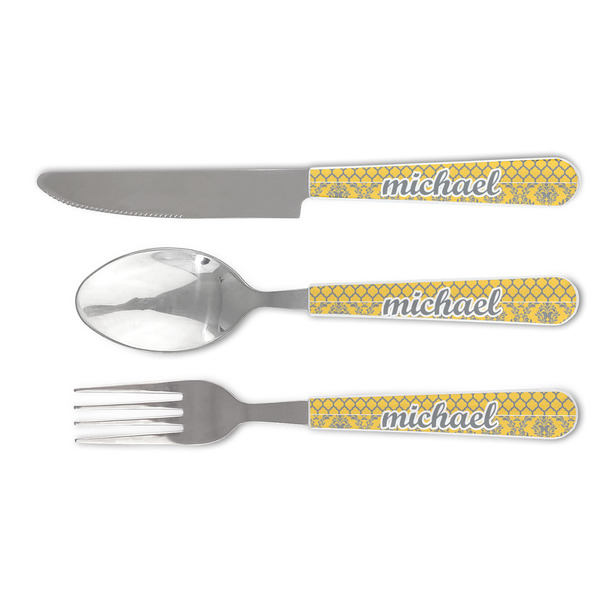 Custom Damask & Moroccan Cutlery Set (Personalized)