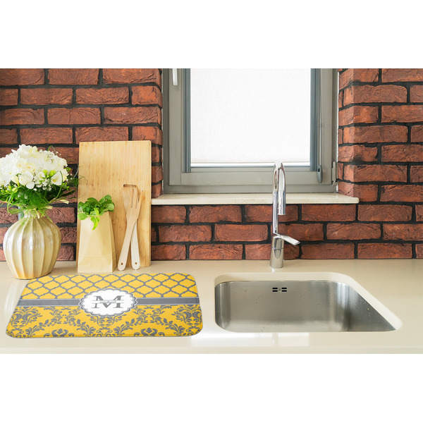 Damask & Moroccan Dish Drying Mat - LIFESTYLE 2