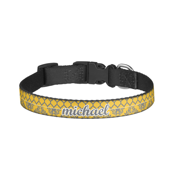Custom Damask & Moroccan Dog Collar - Large (Personalized)