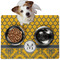 Damask & Moroccan Dog Food Mat - Medium LIFESTYLE