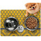 Damask & Moroccan Dog Food Mat - Small LIFESTYLE