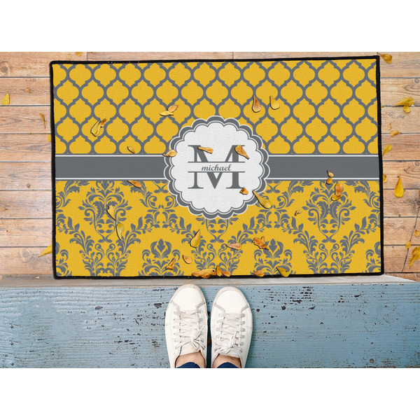 Damask & Moroccan Door Mat - LIFESTYLE (Med)