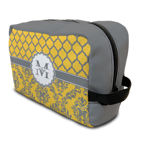 Custom Damask & Moroccan Toiletry Bag / Dopp Kit (Personalized)