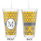 Damask & Moroccan Double Wall Tumbler with Straw - Approval
