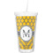 Damask & Moroccan Double Wall Tumbler with Straw