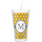 Damask & Moroccan Double Wall Tumbler with Straw (Personalized)