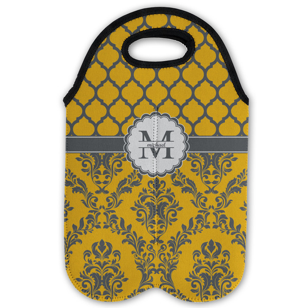 Damask & Moroccan Double Wine Tote - Flat (new)