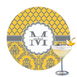 Damask & Moroccan Printed Drink Topper - 3.25" (Personalized)