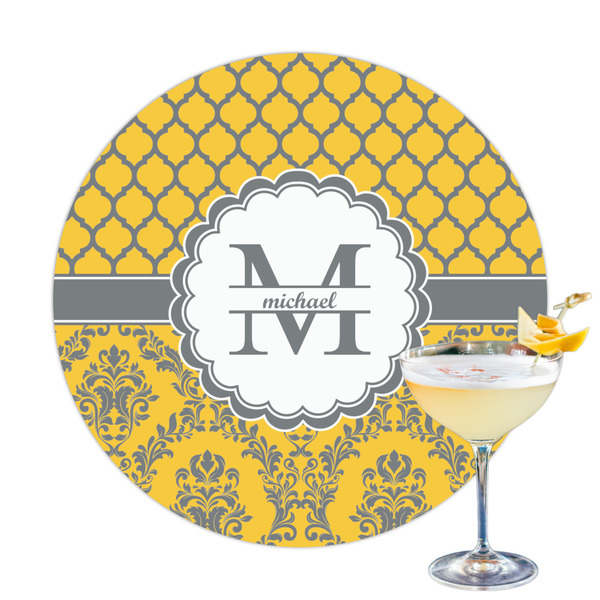 Custom Damask & Moroccan Printed Drink Topper (Personalized)