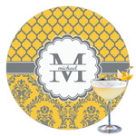 Damask & Moroccan Printed Drink Topper - 3.5" (Personalized)