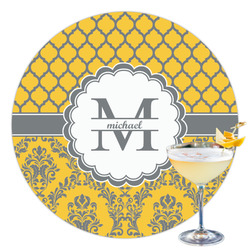 Damask & Moroccan Printed Drink Topper - 3.5" (Personalized)