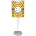 Damask & Moroccan 7" Drum Lamp with Shade Polyester (Personalized)