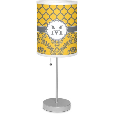 Damask & Moroccan 7" Drum Lamp with Shade (Personalized)