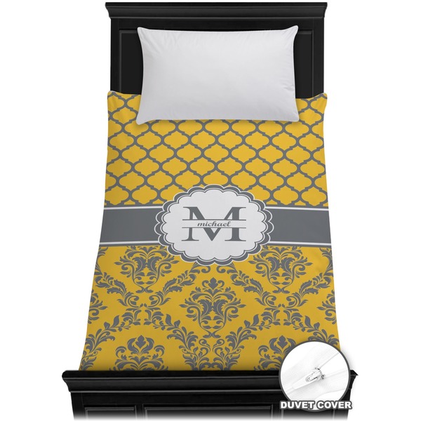 Custom Damask & Moroccan Duvet Cover - Twin (Personalized)