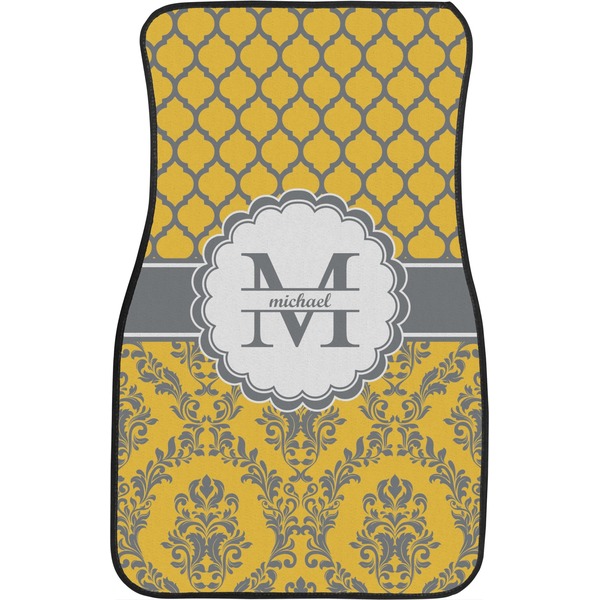 Damask & Moroccan Custom Car Floor Mats (Front Seat)