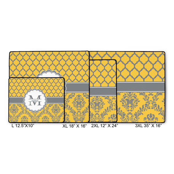 Damask & Moroccan Gaming Mats - SIZE CHART