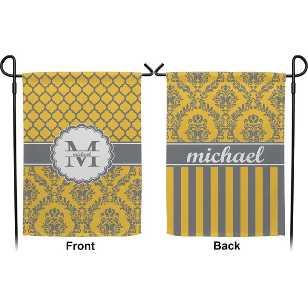 Damask & Moroccan Garden Flag - Double Sided Front and Back