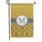 Damask & Moroccan Small Garden Flag - Double Sided w/ Name and Initial