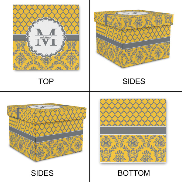Damask & Moroccan Gift Boxes with Lid - Canvas Wrapped - Medium - Approval