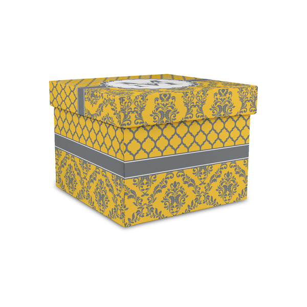 Damask & Moroccan Gift Boxes with Lid - Canvas Wrapped - Small - Front/Main