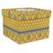 Damask & Moroccan Gift Box with Lid - Canvas Wrapped - XX-Large (Personalized)