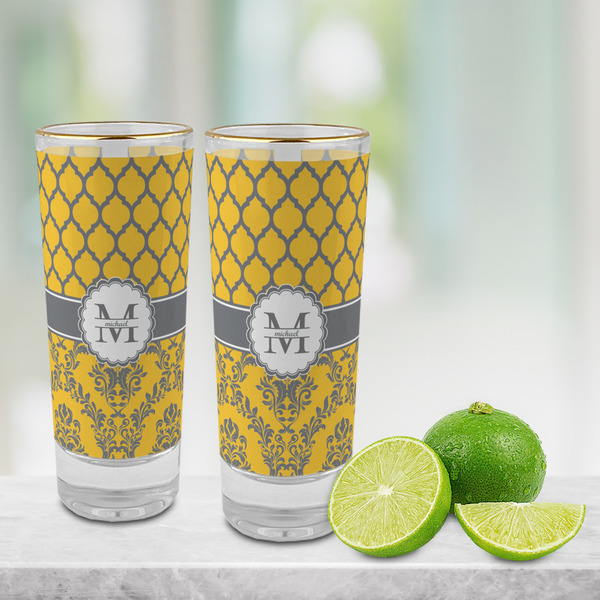 Damask & Moroccan Glass Shot Glass - 2 oz - LIFESTYLE