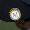 Damask & Moroccan Golf Ball Marker Hat Clip - Gold - On Hat