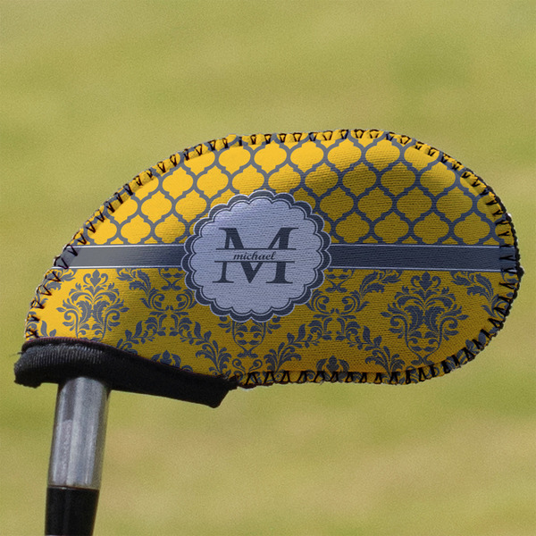Custom Damask & Moroccan Golf Club Iron Cover - Single (Personalized)