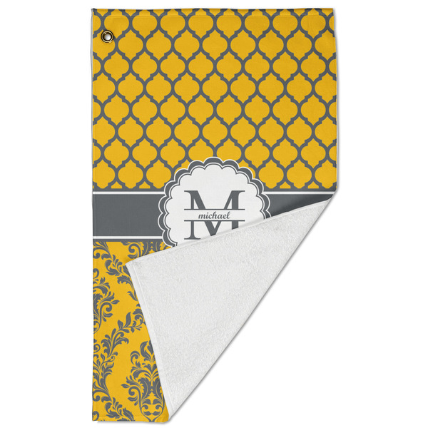 Damask & Moroccan Golf Towel - Folded (Large)