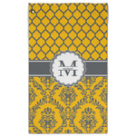 Damask & Moroccan Golf Towel - Poly-Cotton Blend w/ Name and Initial