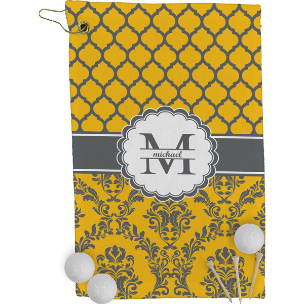 Damask & Moroccan Personalized All Over Golf Towel