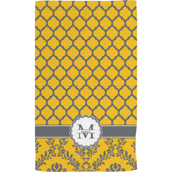 Damask & Moroccan Personalized All Over Print Hand Towel