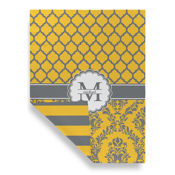 Damask & Moroccan House Flags - Double Sided - FRONT FOLDED