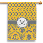 Damask & Moroccan 28" House Flag - Double Sided (Personalized)