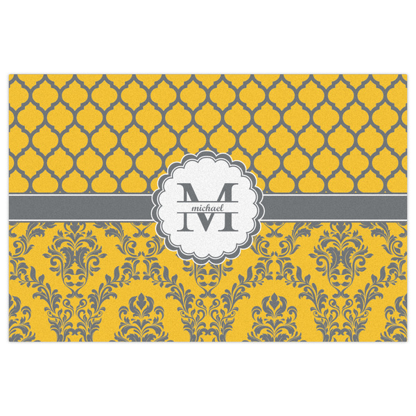 Damask & Moroccan Indoor / Outdoor Rug - 2'x3' - Front Flat