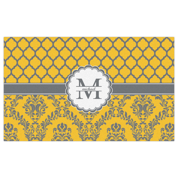 Damask & Moroccan Indoor / Outdoor Rug - 3'x5' - Front Flat