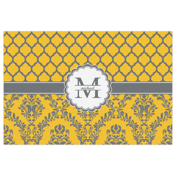 Damask & Moroccan Indoor / Outdoor Rug - 4'x6' - Front Flat