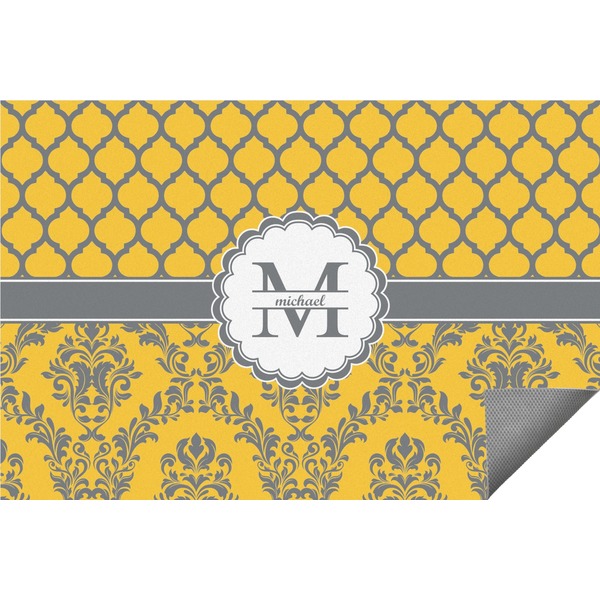 Custom Damask & Moroccan Indoor / Outdoor Rug (Personalized)
