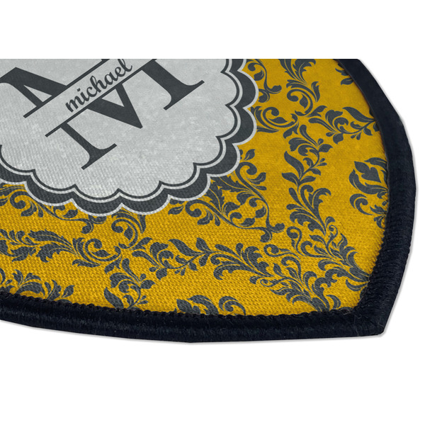 Damask & Moroccan Iron on Shield 3 Detail
