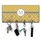 Damask & Moroccan Key Hanger w/ 4 Hooks & Keys