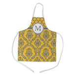 Damask & Moroccan Kid's Apron w/ Name and Initial