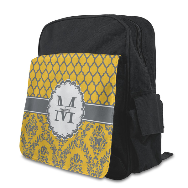 Custom Damask & Moroccan Preschool Backpack (Personalized)