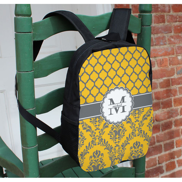 Damask & Moroccan Kids Backpack - In Context